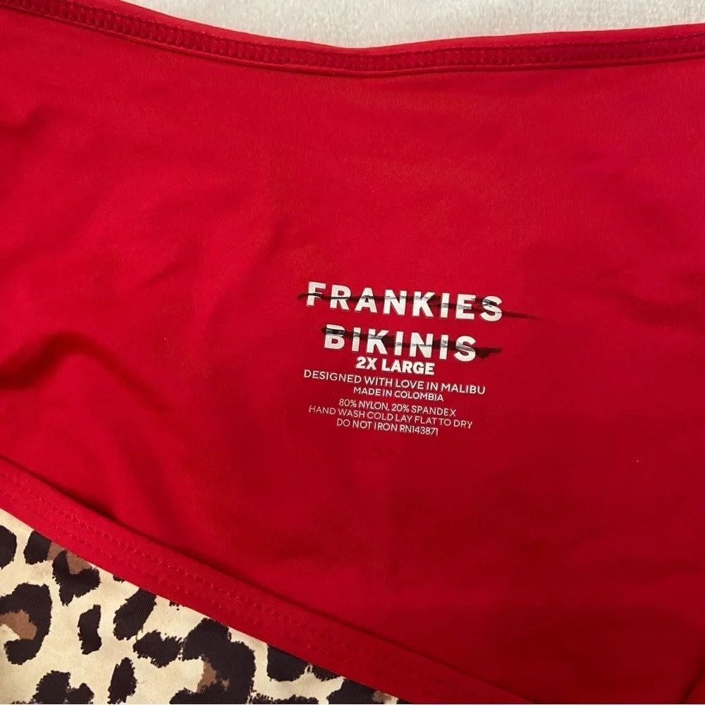 New! Frankie's Bikinis Dove Leopard Print Bikini Bottom 3996
